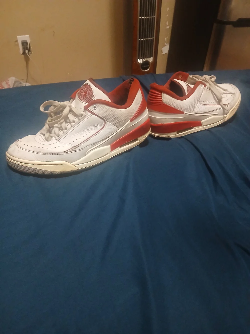 Nike Air Jordan White and Red Sneakers